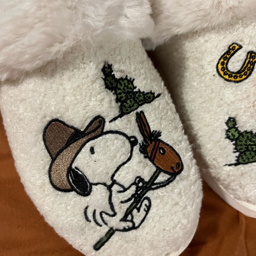 American Eagle Outfitters Cowboy Snoopy Slippers - Worn ONCE! + Free $15 item! - Picture 2 of 5
